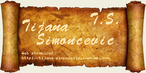Tijana Simončević vizit kartica